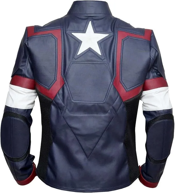 FIT WEAR Captian Faux Leather America Super Hero Jacket Movie Design Replica