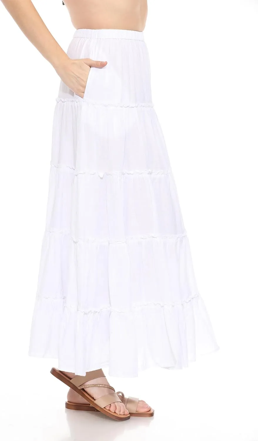 Five Layer Tiered Maxi Skirt