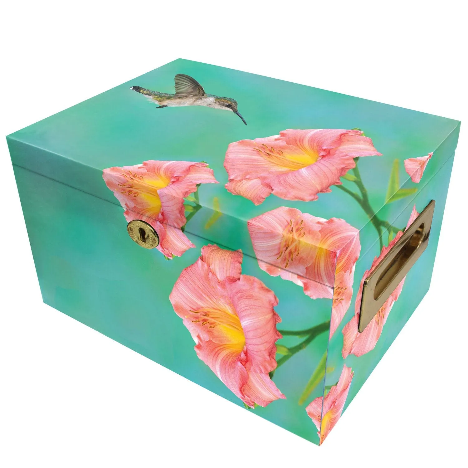 Floating Hummingbird Memorial Collection Chest Cremation Urn