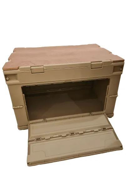 Foldable Box with Wooden Top Table Board 50L Capacity