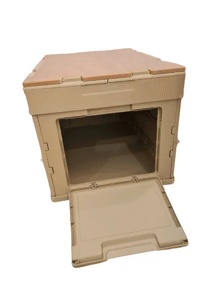 Foldable Box with Wooden Top Table Board 50L Capacity