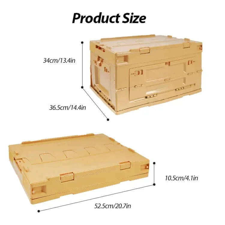 Foldable Box with Wooden Top Table Board 50L Capacity