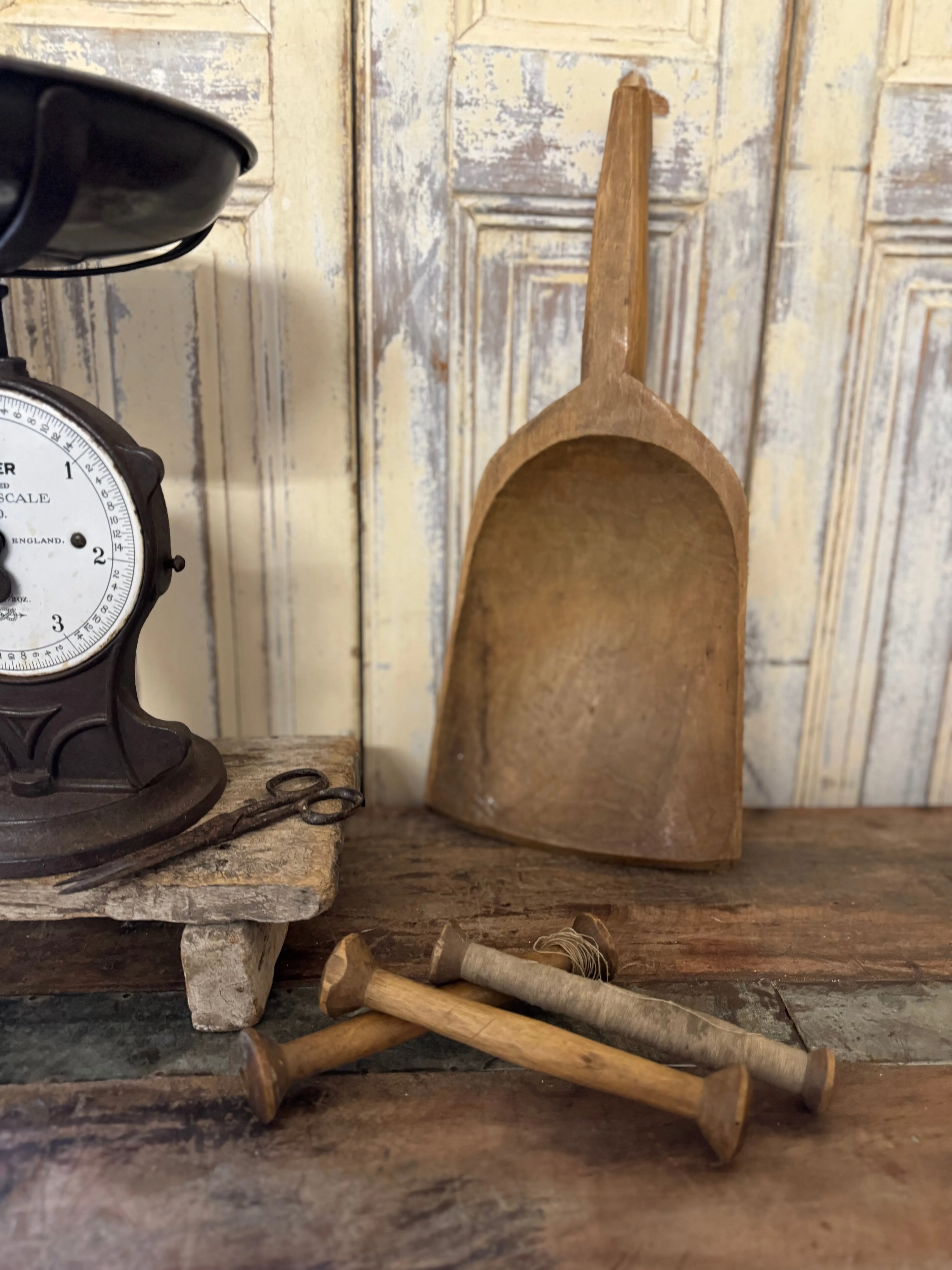 French Vintage Grain Scoops