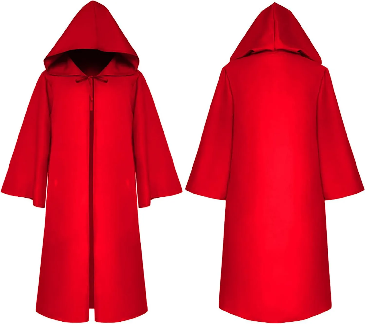 FRMUIC Renaissance Medieval Cloak Unisex Tunic Hooded Robe Halloween Cosplay Costume Cosplay Capes Witch Monk Priest Robe