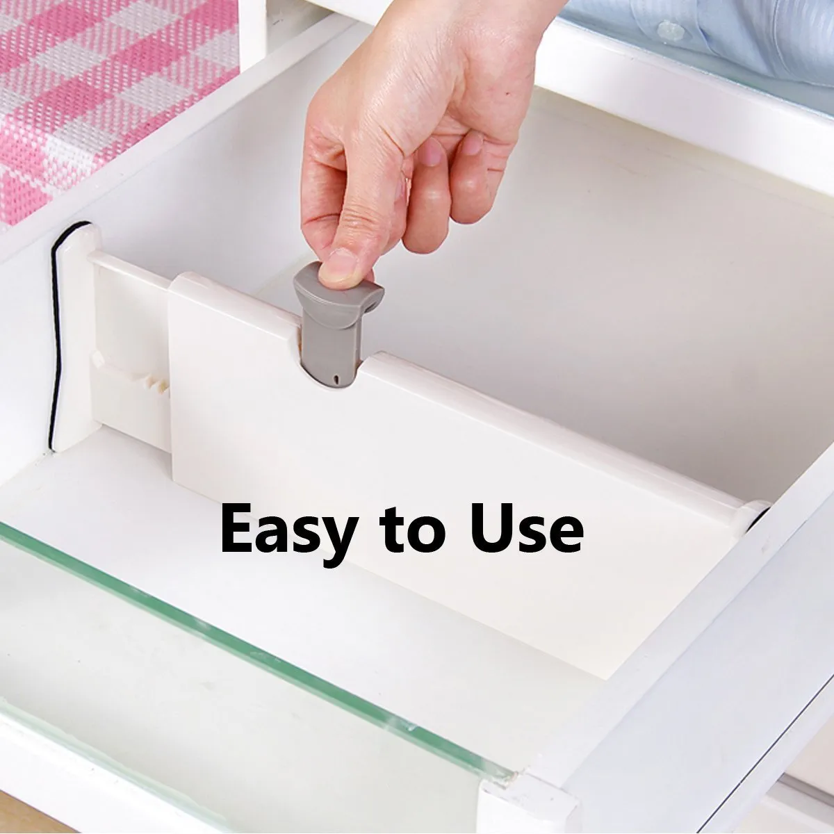 GADENT Adjustable Expandable Drawer Dividers Best for Kitchen Clothes Dresser Bathroom Bedroom Desk Baby Drawer Beige Color