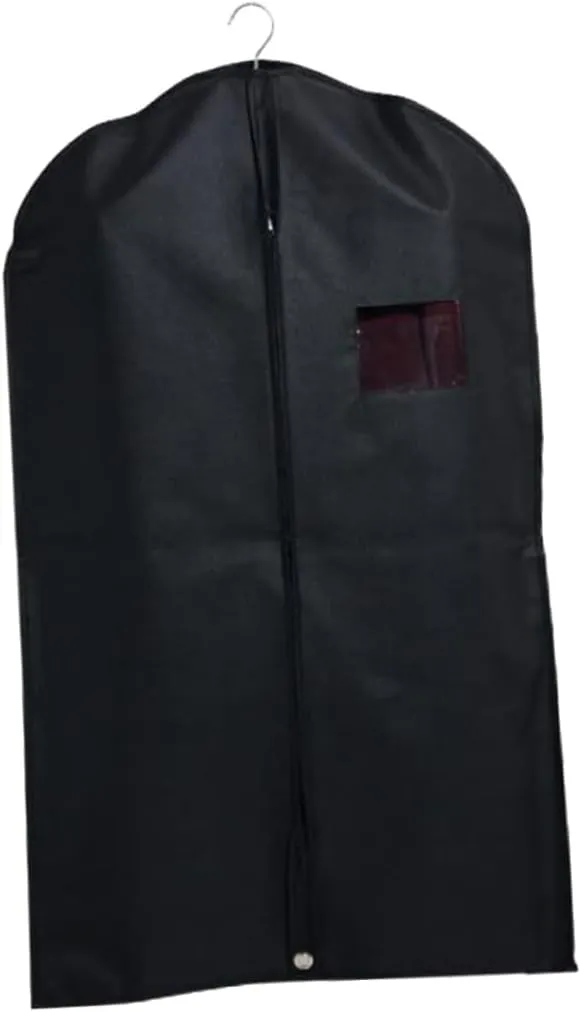 Gatuida Clothes Dust Cover Black 2 Pack Suit Bag Garment Protection Covers for Home Travel and Storage