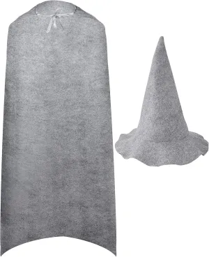 Geyoga Halloween Adult Wizard Costume Include Hooded Robe Cloak and Hat Wizard Outfit Cosplay Cape Witch Hat