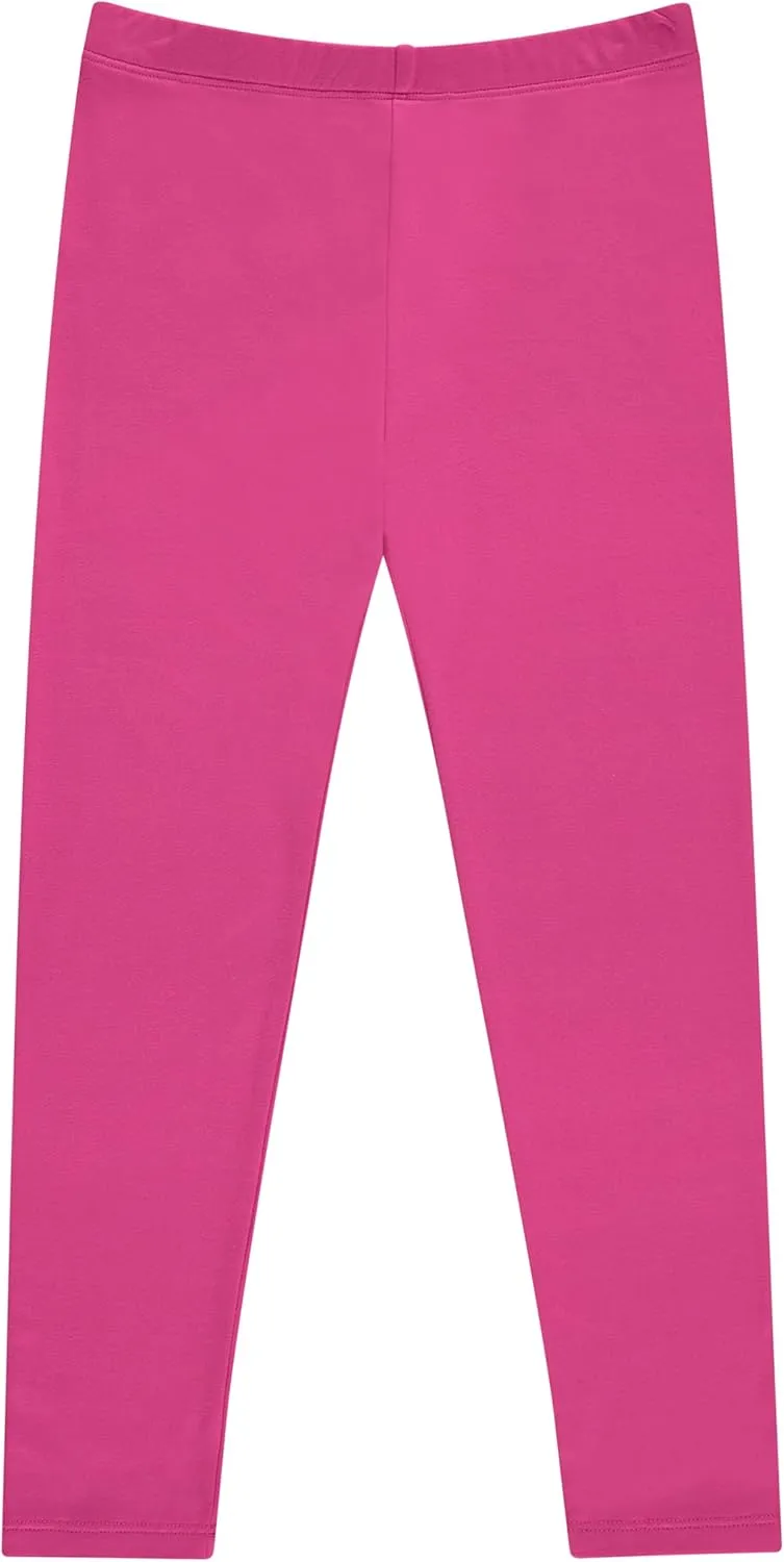 Girls' 4-Pack Fleece Lined Leggings: Whimsical Wonderland of Styles in Sizes 4-16! Unicorns, Flowers & Hearts Galore!