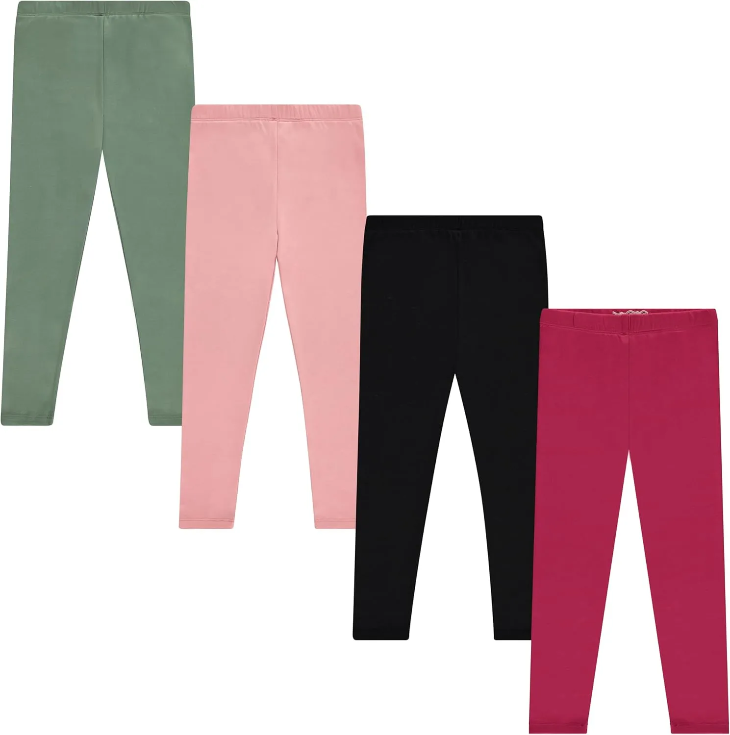 Girls' 4-Pack Fleece Lined Leggings: Whimsical Wonderland of Styles in Sizes 4-16! Unicorns, Flowers & Hearts Galore!