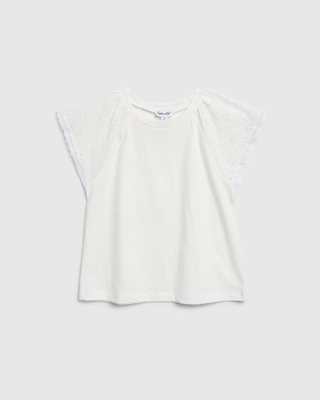 Girls Eyelet Sleeve Tee
