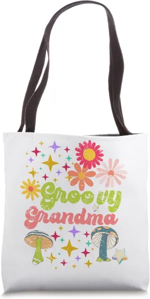 Groovy Grandma 1960s, 1970s Vintage Style Tote Bag