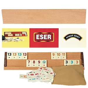 Hakan Rummy Cube Turkish Okey Game Set with 4 Racks