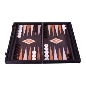 Handcrafted Wenge Replica Wood Backgammon Set with Side Racks - Classic Design and Quality Materials