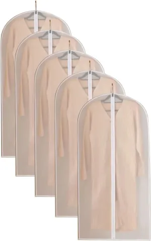 Hanging Garment Bag, Clothes Cover, PEVA Translucent Material can be Wiped and Washed, Suitable for Shirts, Jackets, Dresses(60x80cm x31in)