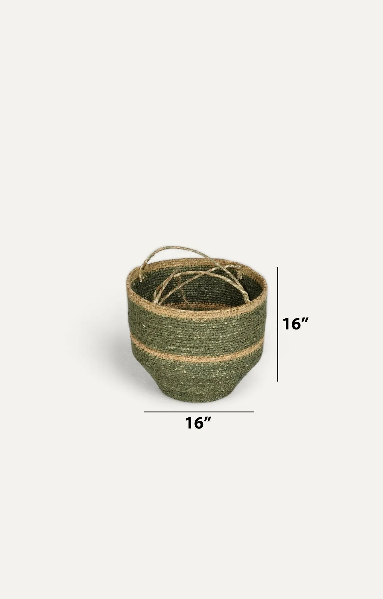 Hanging Seagrass Basket in Green