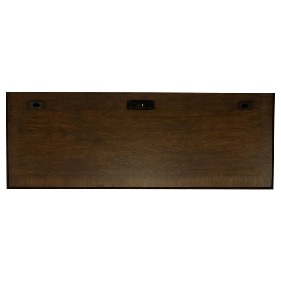 Hartshill 66-inch 5-drawer Credenza Office Desk - Burnish Oak