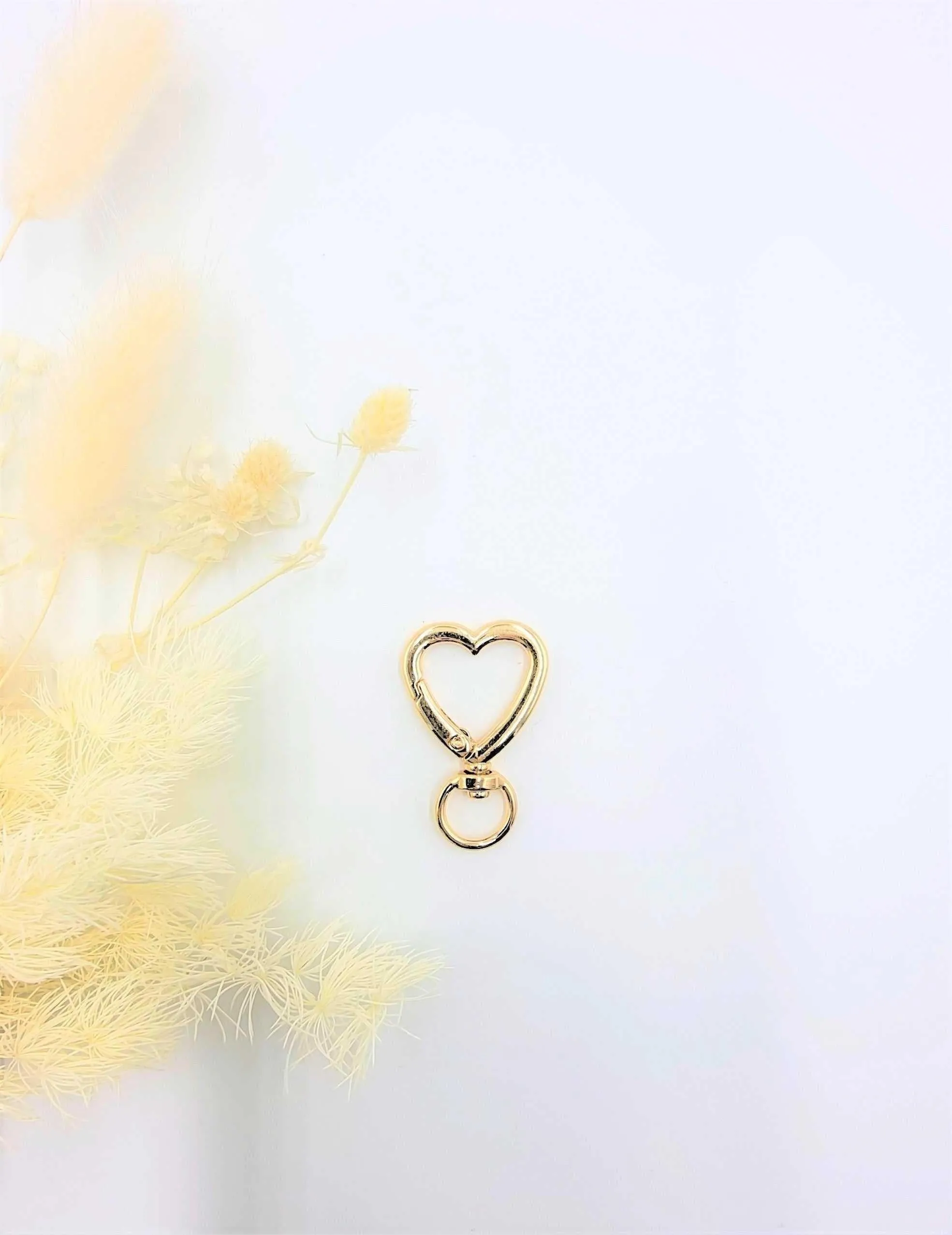 Heart Shaped Key Ring Clasps 3 Piece 27mmx40mm | Heart Key Ring
