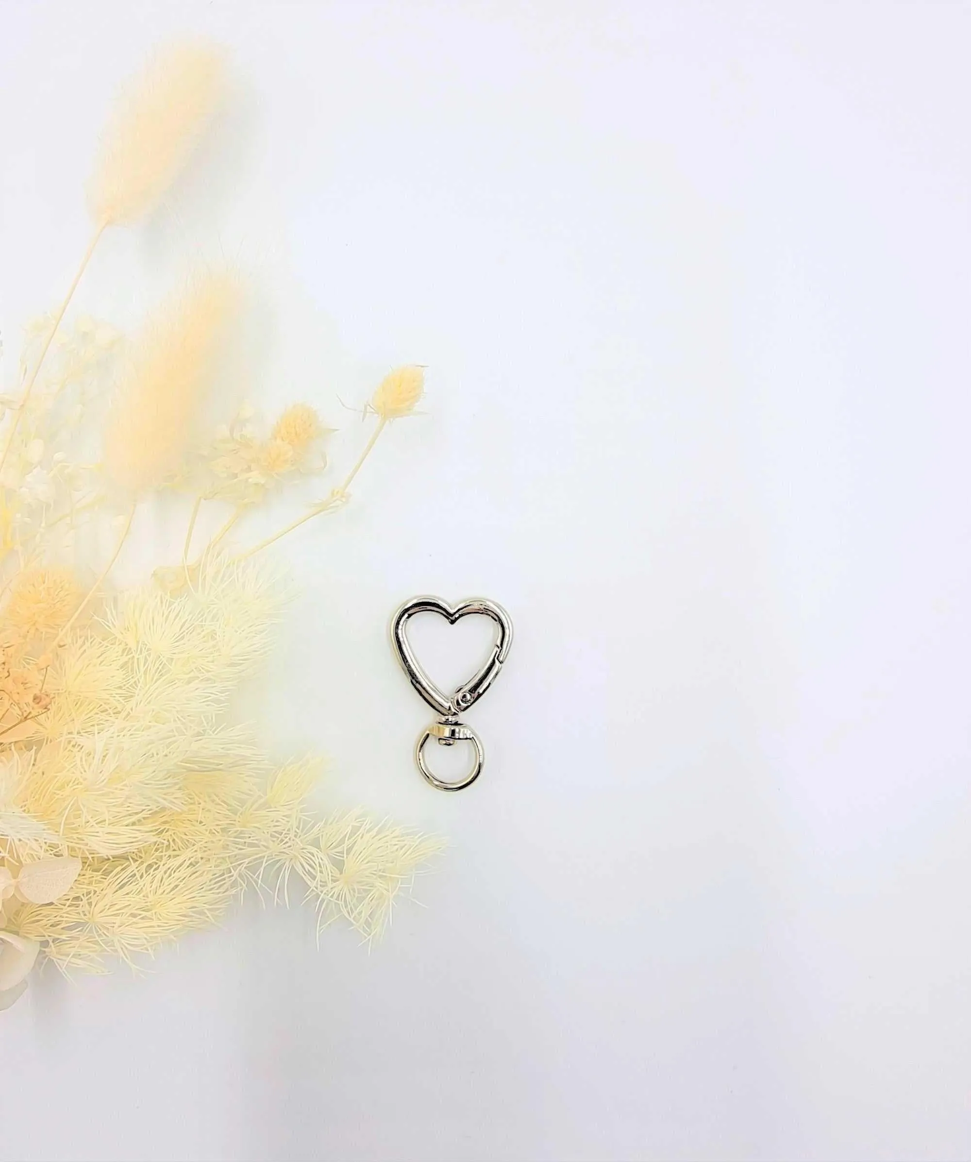 Heart Shaped Key Ring Clasps 3 Piece 27mmx40mm | Heart Key Ring
