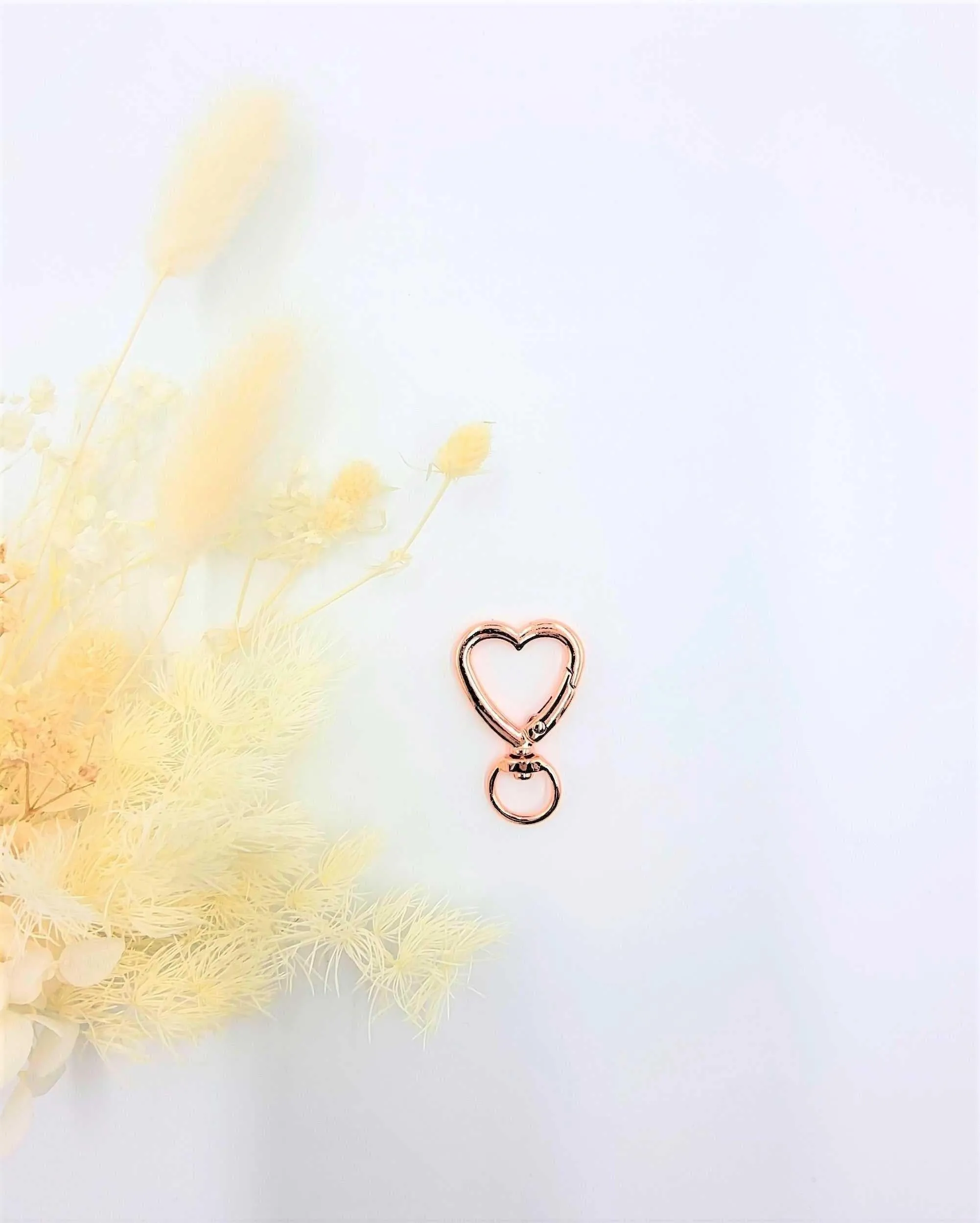 Heart Shaped Key Ring Clasps 3 Piece 27mmx40mm | Heart Key Ring