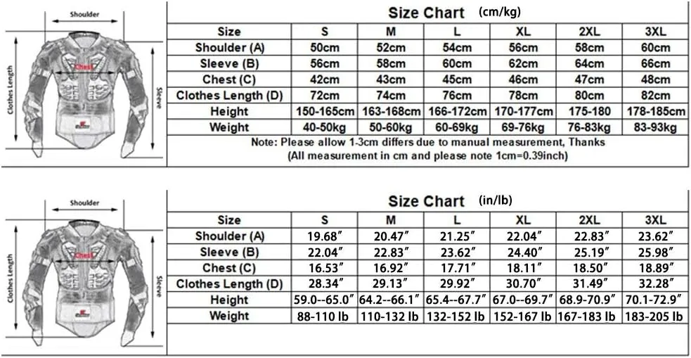 HEROBIKER Motorcycle Full Body Armor Jacket spine chest protection gear Motocross Motos Protector Motorcycle Jacket 2 Styles