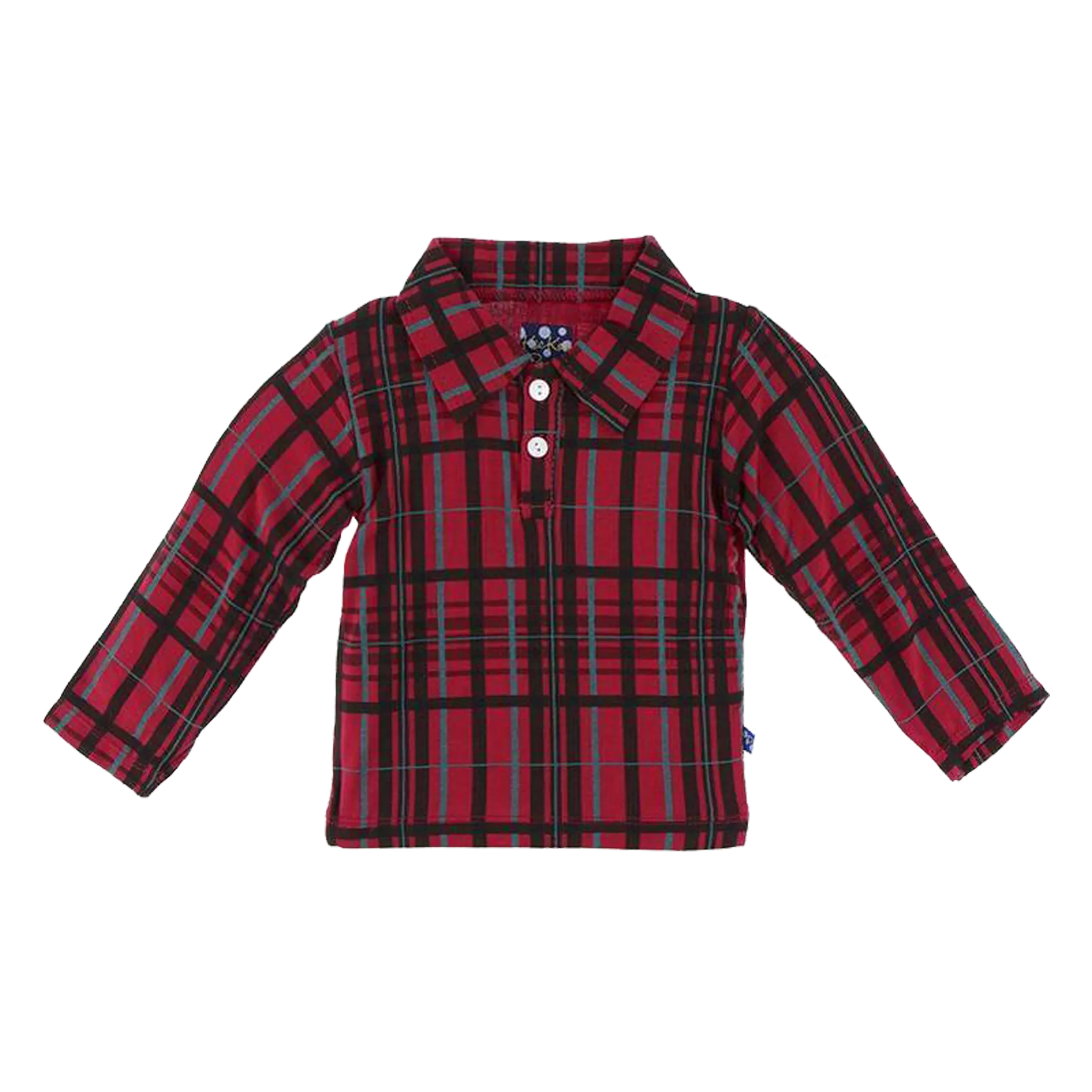 Holiday Print Long Sleeve Polo