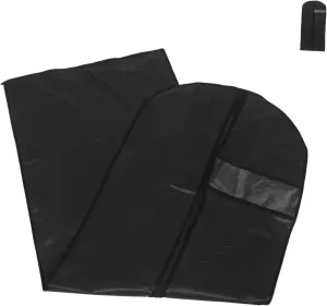Homoyoyo Hanging Garment Bag for Closet Storage Heavy Duty Dust Cover for Coats Dresses Jackets Capacity with Transparent Design Black