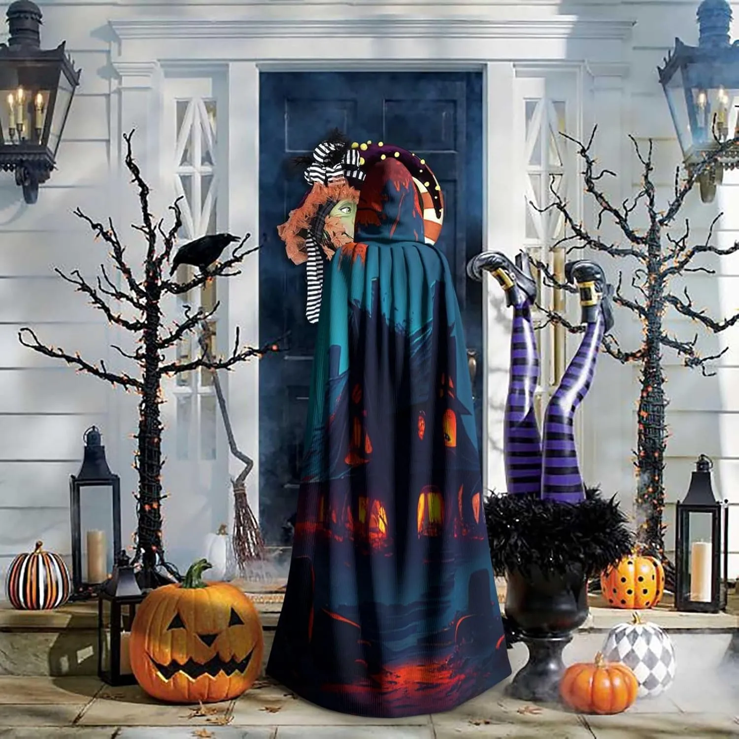 Hooded Cloak for Women Adult Cloak Witch Cape Christmas Halloween Costume Women151