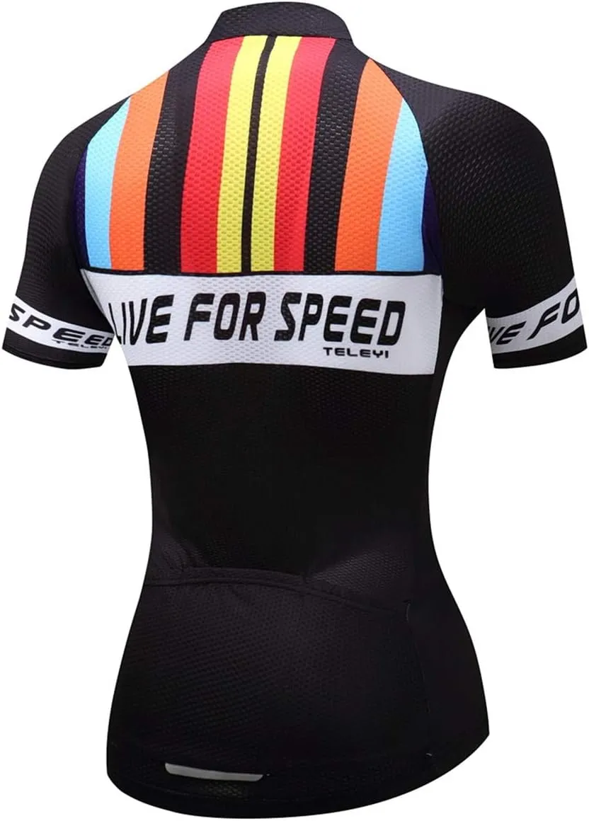 Hotlion Women Cycling Jersey Breatable Mountain Bike Top Apparel Clothing Quick Dry Shirt Short Sleeve