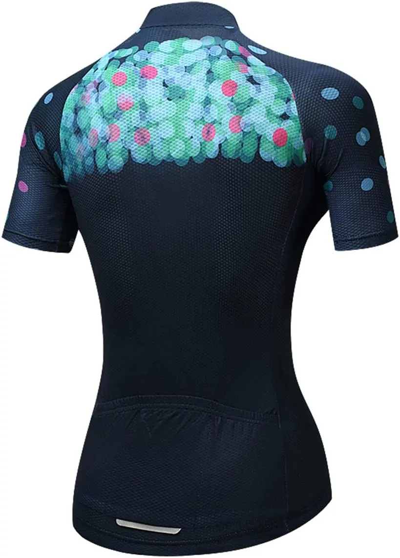 Hotlion Women Cycling Jersey Breatable Mountain Bike Top Apparel Clothing Quick Dry Shirt Short Sleeve