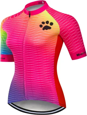 Hotlion Women Cycling Jersey Breatable Mountain Bike Top Apparel Clothing Quick Dry Shirt Short Sleeve