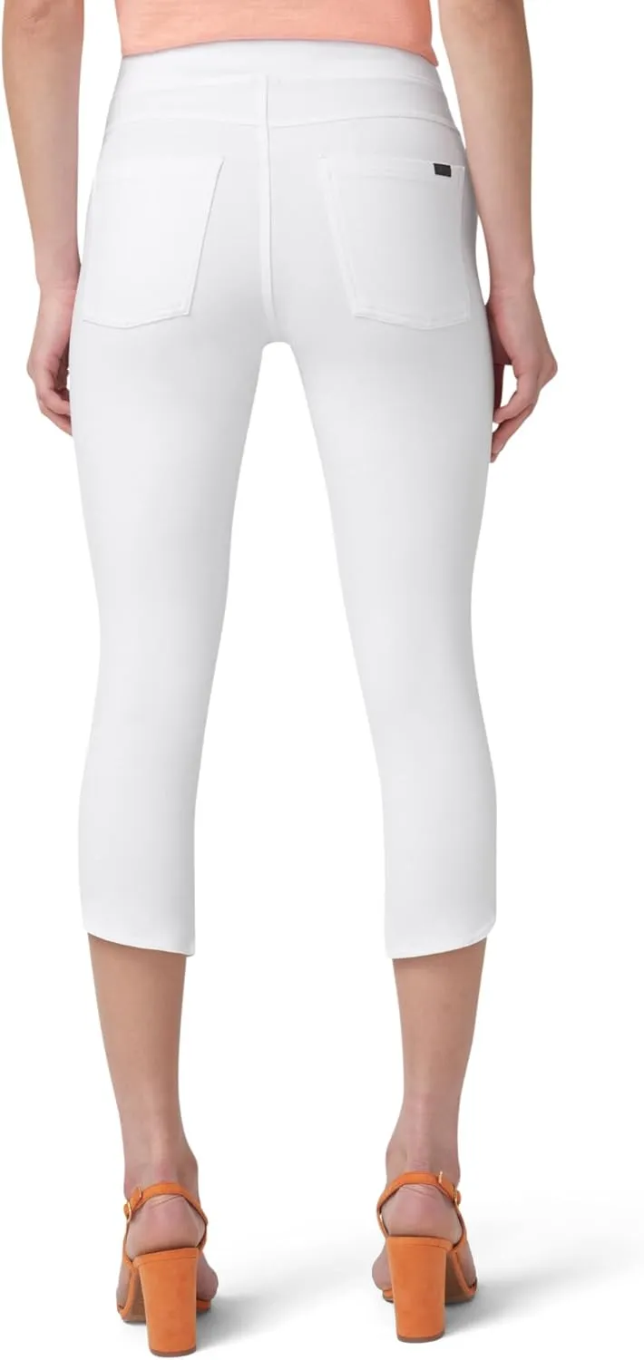 HUE Women's Super Soft Stretch High Rise Denim Capri Leggings with Tulip Hem, No Side Seams