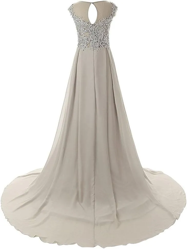 JAEDEN Prom Dress Long Lace - Formal Evening Gowns Chiffon Bridesmaid Dresses