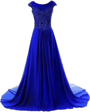 JAEDEN Prom Dress Long Lace - Formal Evening Gowns Chiffon Bridesmaid Dresses