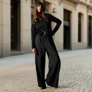 James Perse Lightweight Linen Wide Leg Pant