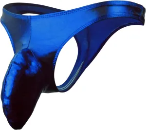 JEsilunmaMY Men's Elephant Nose Briefs Shiny Leather Jockstrap Underwear Athletic Supporter G-Strings Bulge Pouch Thongs