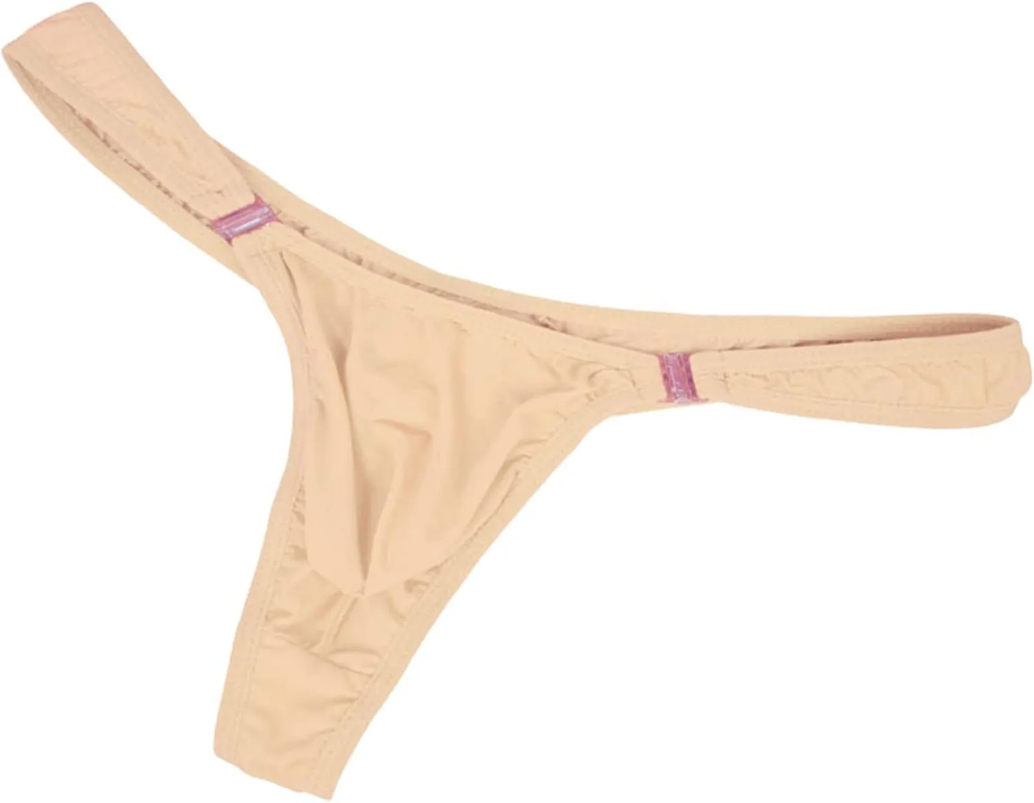 JEsilunmaMY Mens Ice Silk Bikini Briefs Low Waist Translucent Bulge Thong Underwear Breathable T-Back Sexy Panties Underpants
