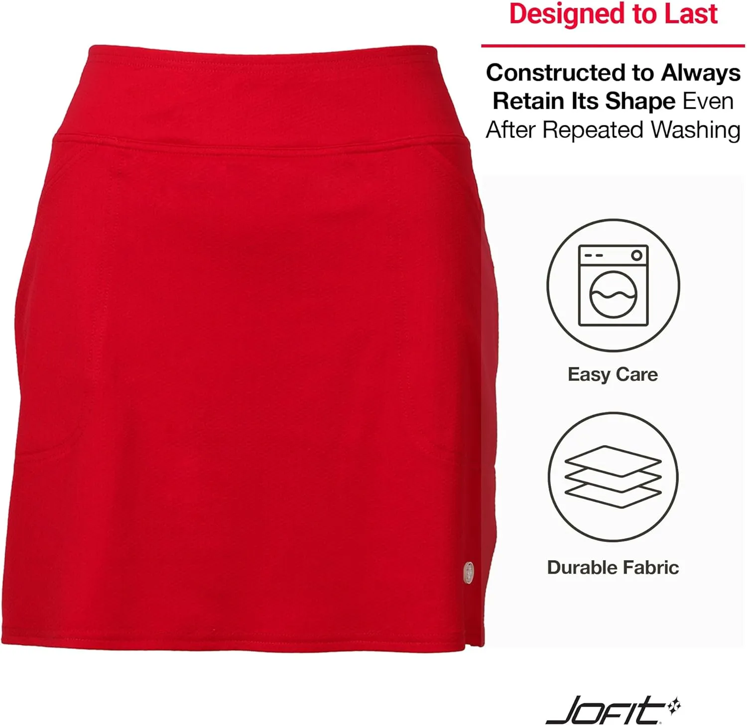 Jofit Apparel Women's Athletic Clothing 17" Mini Skort for Golf, Workout, and Casual Wear