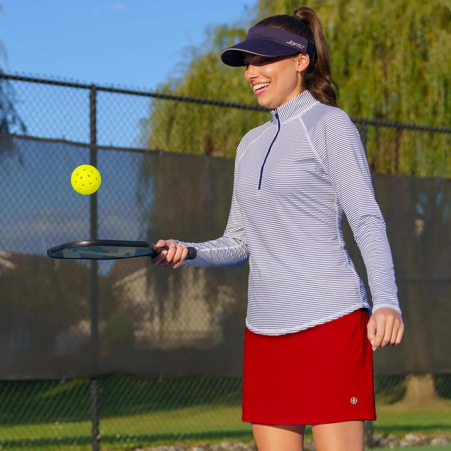 Jofit Apparel Women's Athletic Clothing 17" Mini Skort for Golf, Workout, and Casual Wear