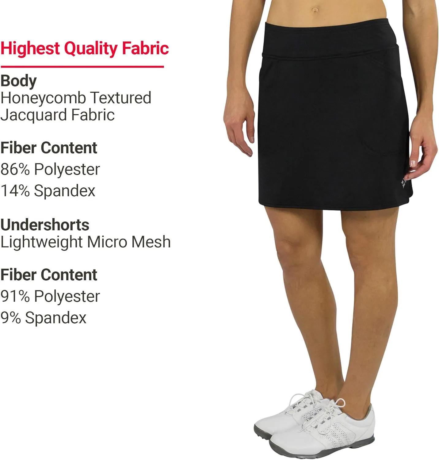 Jofit Apparel Womens Athletic Clothing Long Mina Skort for Golf & Tennis