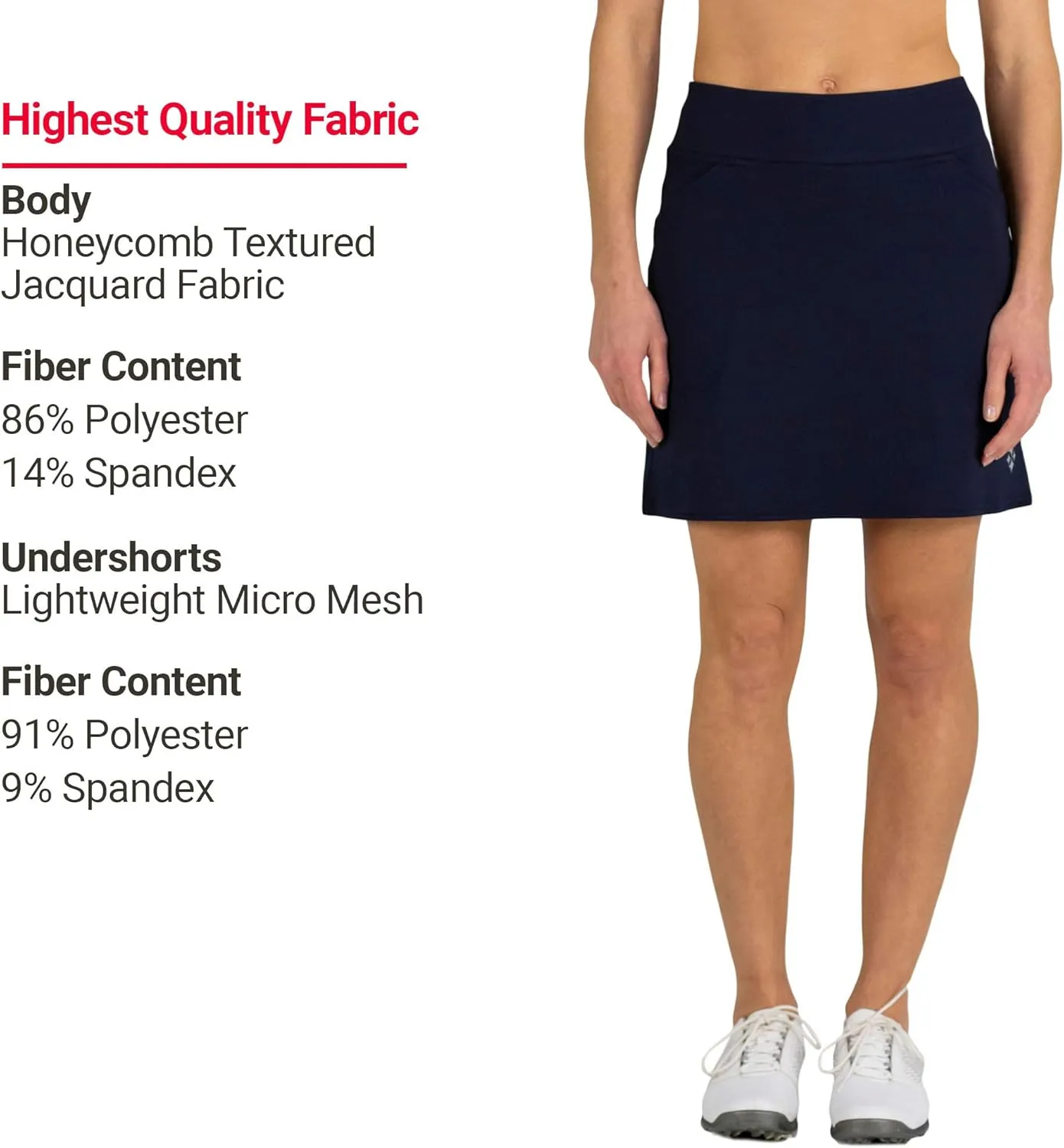 Jofit Apparel Womens Athletic Clothing Long Mina Skort for Golf & Tennis