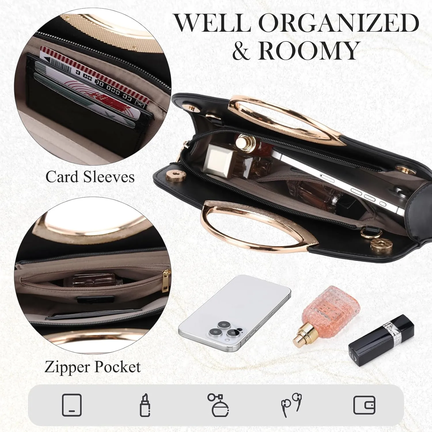 Kasqo Clutch Purse for Women,Fashion Vegan Leather Evening Bag Formal Handbag Crossbody Bag for Party Wedding Cocktail Prom
