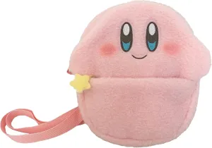 Kirby Fluffy Sling Bag (Smile)  8.7-Inch Plush Crossbody Bag with Adjustable Strap