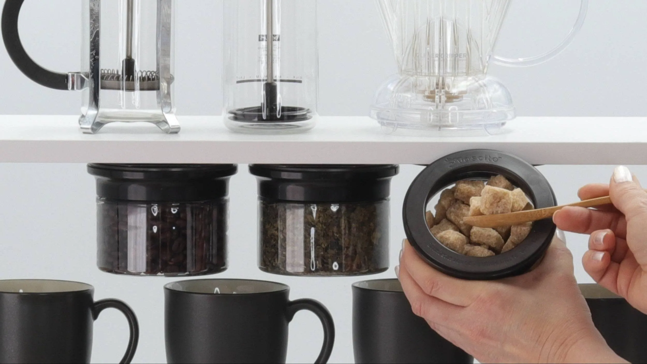 Kitchen Space Saving Stash Jars  Organizer for Cabinets