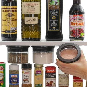 Kitchen Space Saving Stash Jars  Organizer for Cabinets