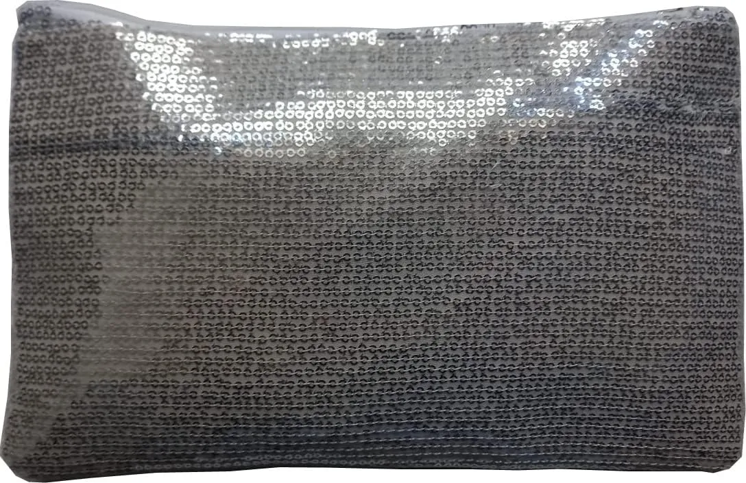 KVR Sequin Polyester Fabrics Clutch Fashion Party Dance Vintage Sparkle purse handbag with Satin lining inside