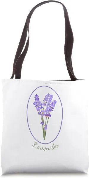 Lavender - Botanical Herb, flower garden illustration Tote Bag