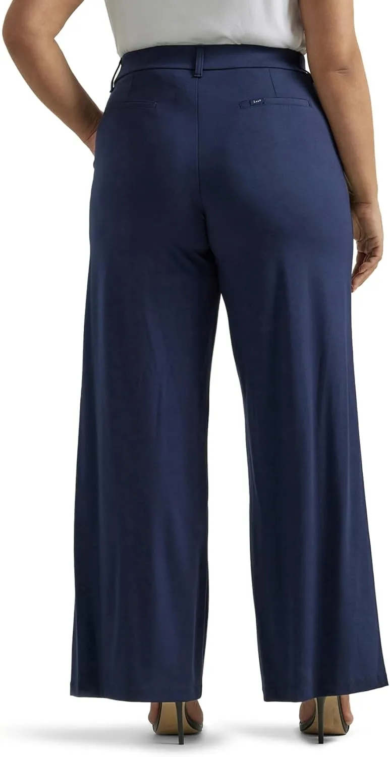 Lee womens Plus Size Ultra Lux Comfort Any Wear Wide Leg Pant