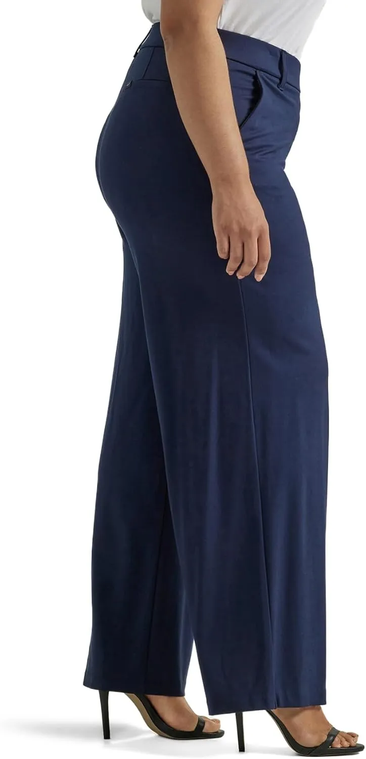Lee womens Plus Size Ultra Lux Comfort Any Wear Wide Leg Pant