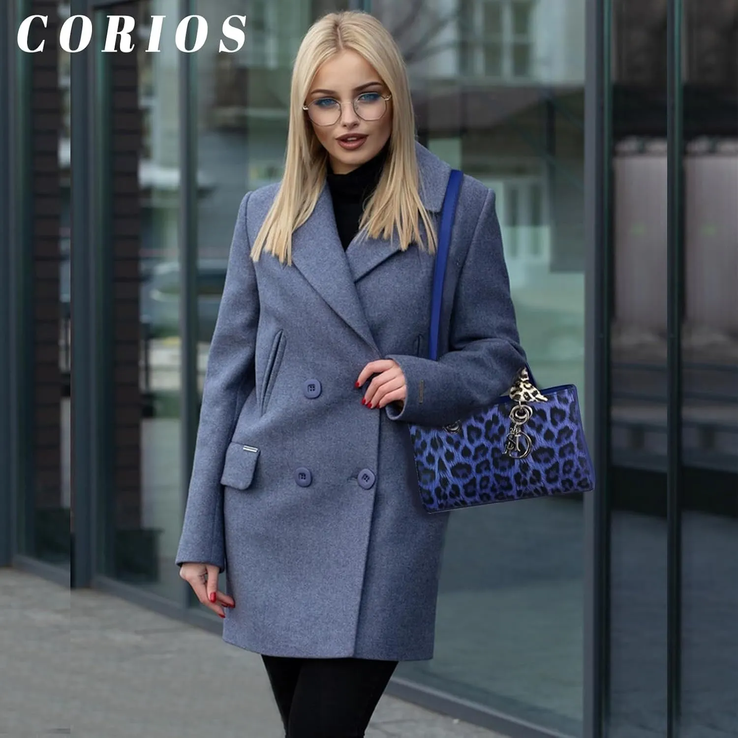 Leopard Print Handbag for Women PU Leather Shoulder Waterproof Crossbody Fashion Messenger Satchel Elegant Hobo Top Handle