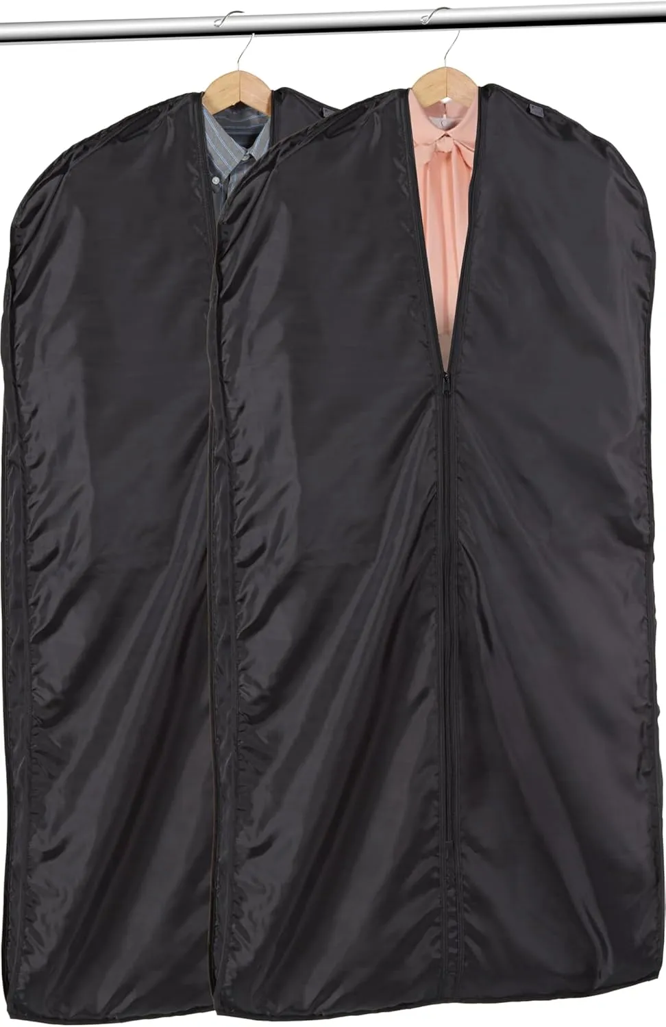 Lewis N. Clark Travel Garment Bag Cover for Airplane, Car, Everyday Use-Heavy-Duty, Lightweight, Water-Resistant, Perfect for Suits, Dresses, or Uniforms, 47 Length, Black, One Size